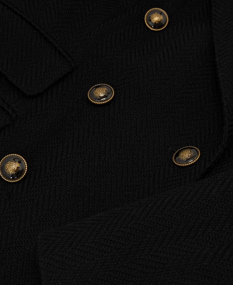 Women's Herringbone Double-Breasted Blazer