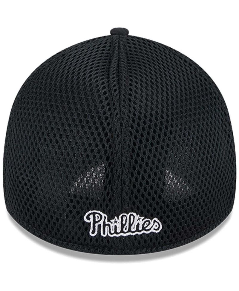 Men's Philadelphia Phillies Evergreen Black White Neo 39Thirty Flex Hat