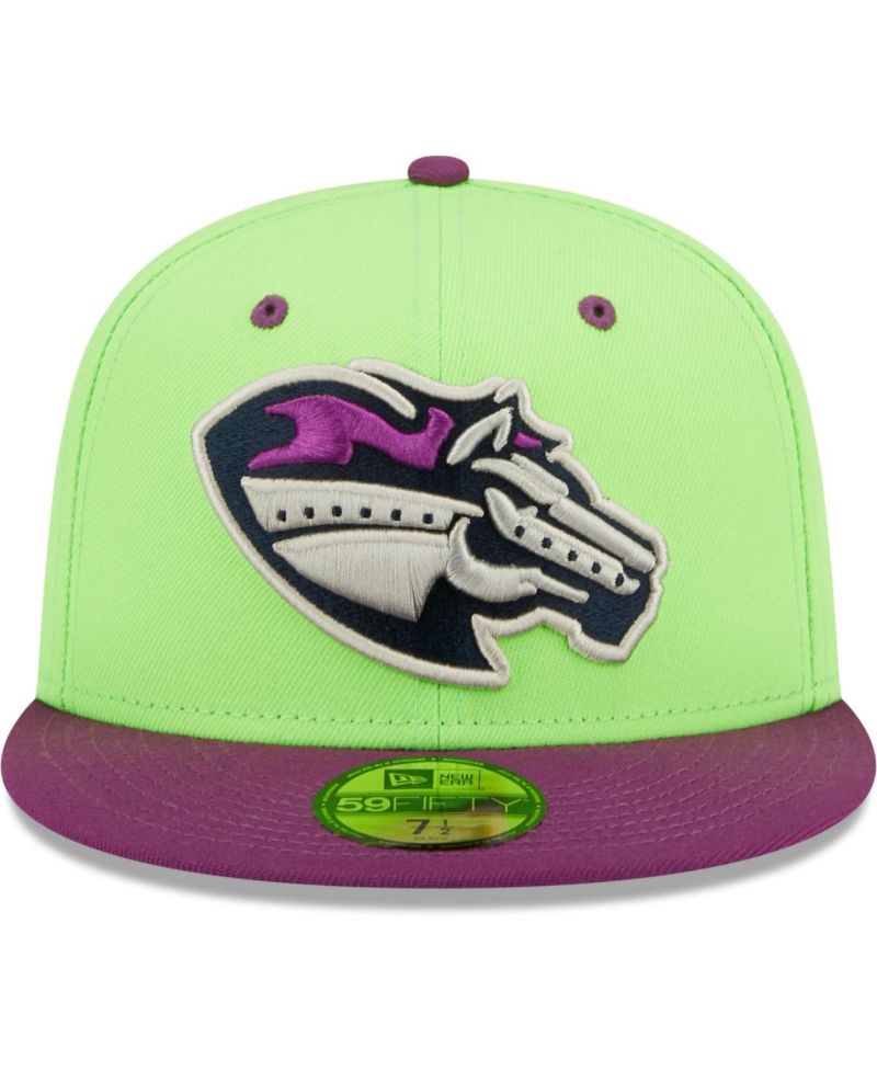 Men's Green, Purple Caballos de Stockton Copa De La Diversion 59FIFTY Fitted Hat