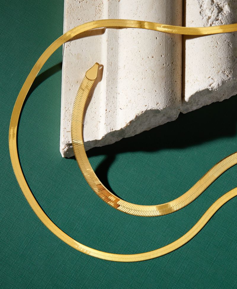 Giani Bernini Herringbone Link Chain Bracelet in 18k Gold-Plated Sterling Silver