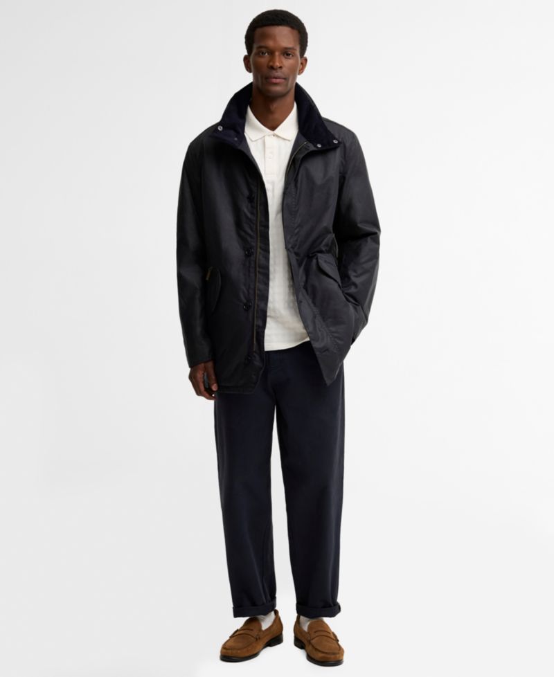 Men's Modern Powell Waxed Cotton Padded Jacket
