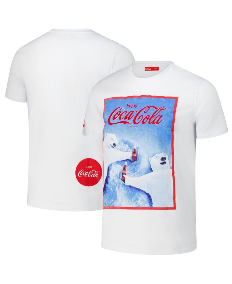 Men's White Coca-Cola Snow Angels T-Shirt