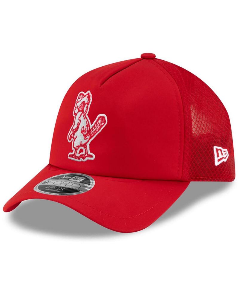Men's Red St. Louis Cardinals 2026 Batting Practice Alternate Apex 9FORTY Adjustable Hat