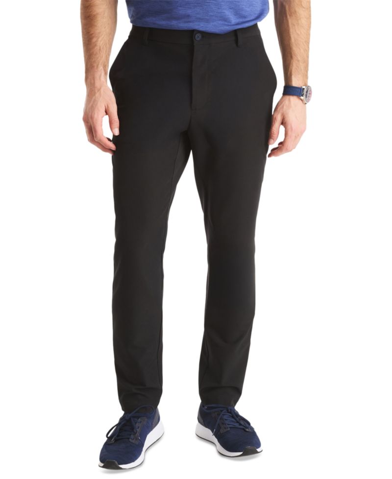 Men's Signature Slim-Fit Flat-Front Performance Pants