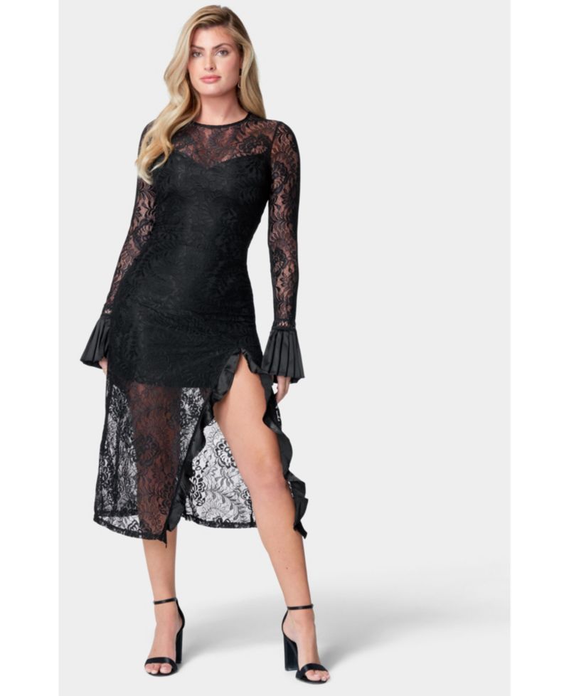Women's Slit Lace Dress