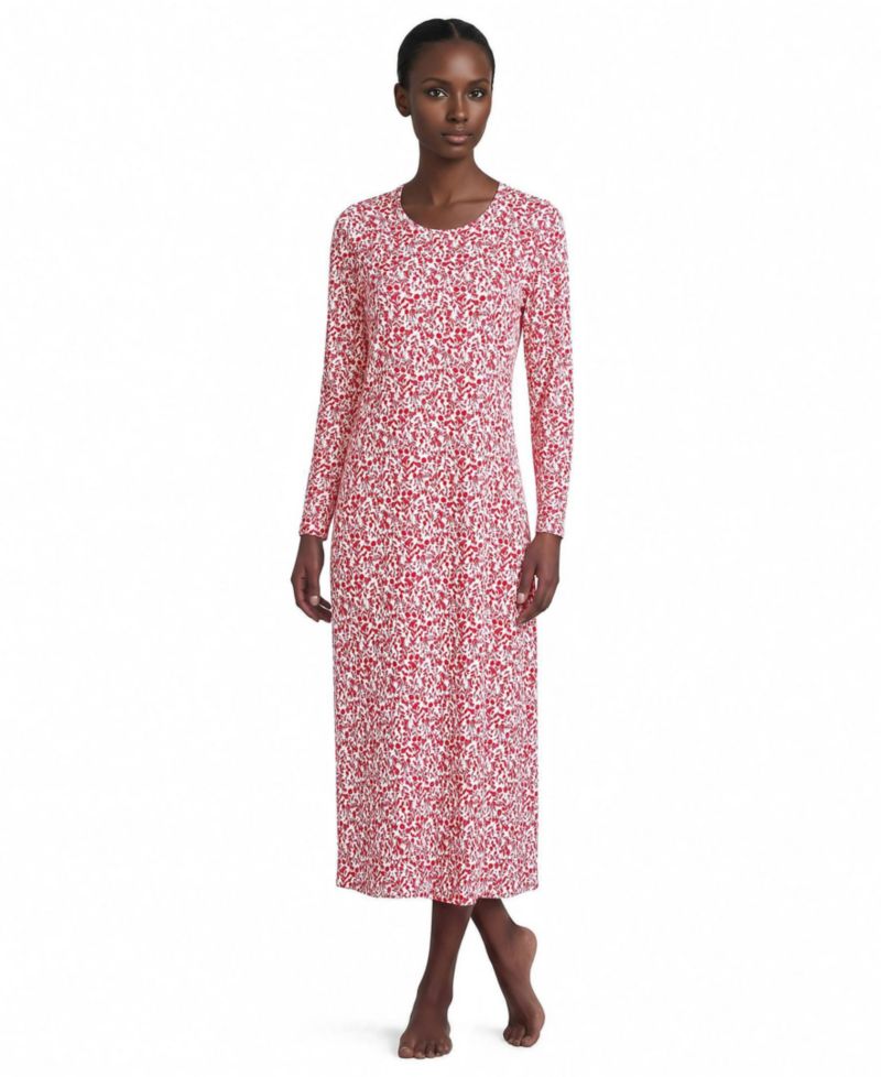 Women's Tall Cotton Long Sleeve Midcalf Nightgown