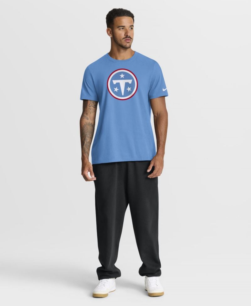 Men's Light Blue Tennessee Titans Essential Logo T-Shirt