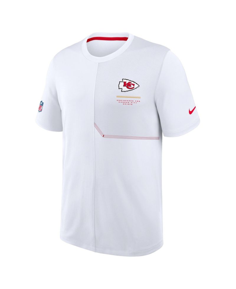 Men's White Kansas City Chiefs Sideline UV Dri-FIT Coaches T-Shirt