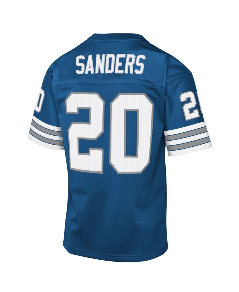 Big Boys and Girls Barry Sanders Blue Detroit Lions 1996 Throwback Fashion Jersey