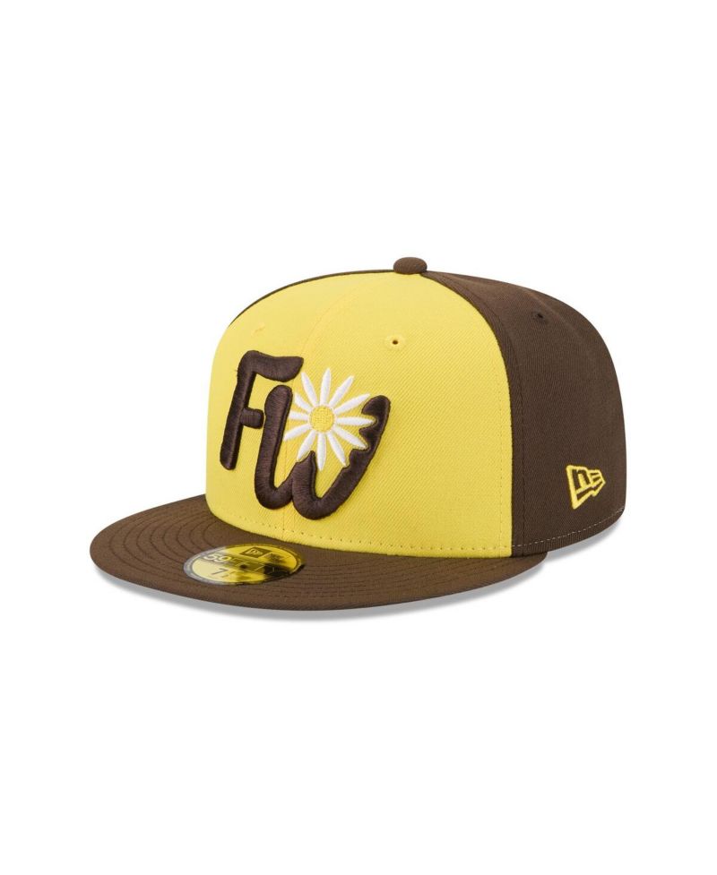 Men's Yellow Fort Wayne Tin Caps Theme Nights 59FIFTY Fitted Hat