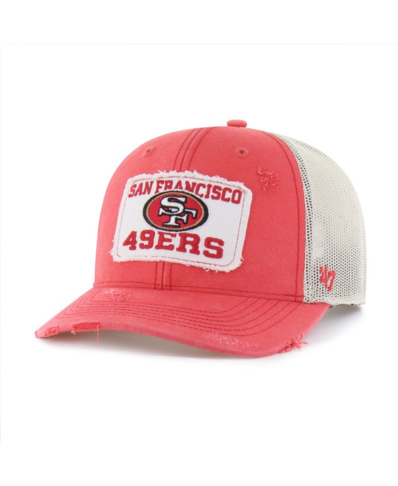 Men's Red San Francisco 49ers Egremont Well-Worn Adjustable Trucker Hat