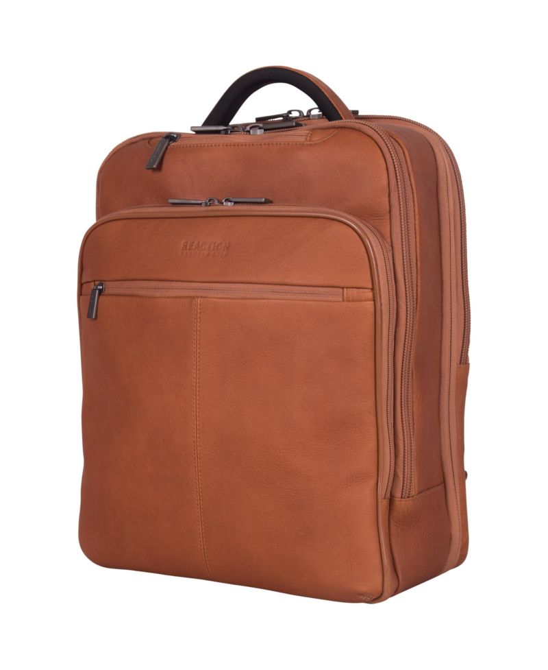 Full-Grain Colombian Leather 16" Laptop Tablet Travel Backpack