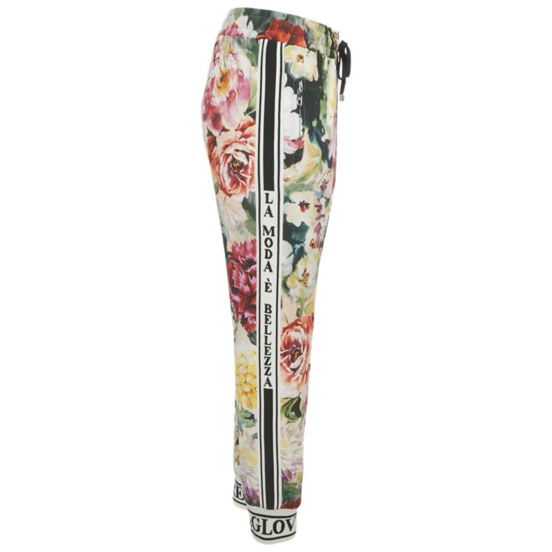 Women's Pre-Owned Dolce and Gabbana Multicolor Floral Print Crepe La Modaandeacute Bellezza Pants