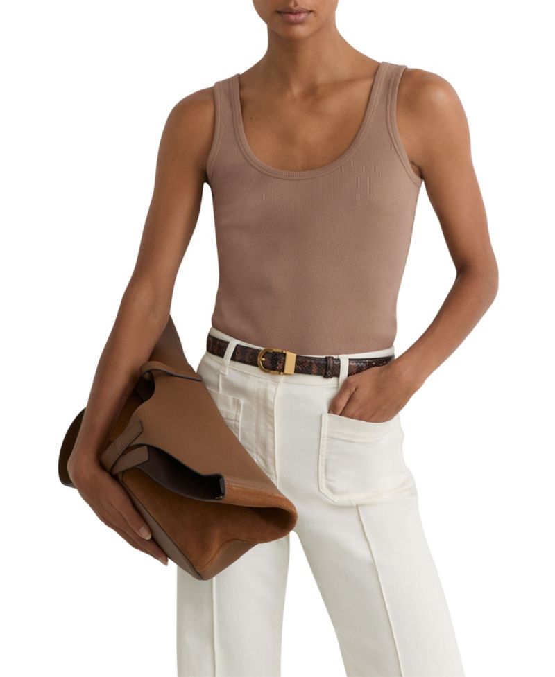 Women's Violet Sleeveless Rib Vest