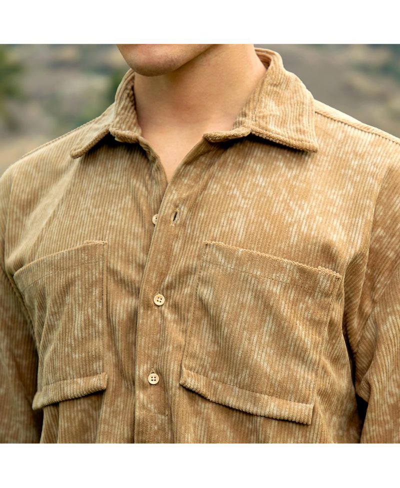 Men's Faded Corduroy Oversized Shirt