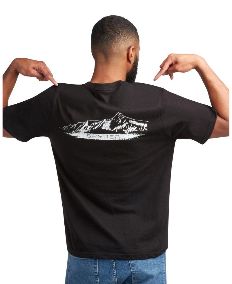 Men's Mountain Graphic 2-Way Stretch Relaxed-Fit T-Shirt