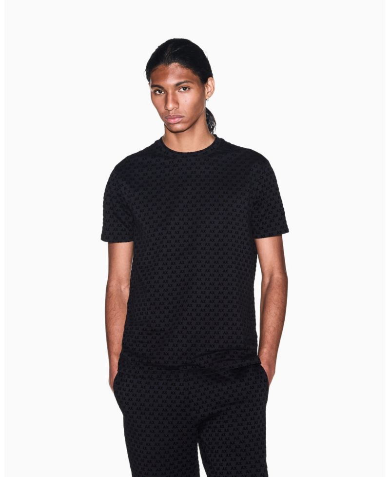 Men's Flocked All Over Logo T-Shirt
