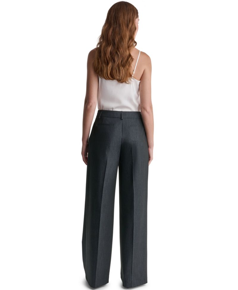 Women's Wide-Leg High-Rise Faux Denim Pants