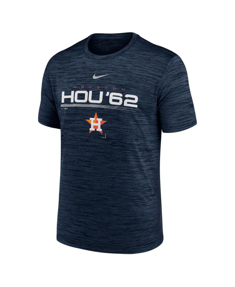 Men's Navy Houston Astros Wordmark Velocity Performance T-shirt
