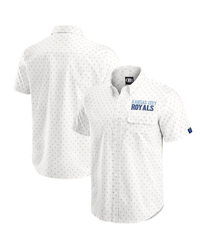 Darius Rucker Collection by Men's Cream Kansas City Royals Printed Button-Down Shirt