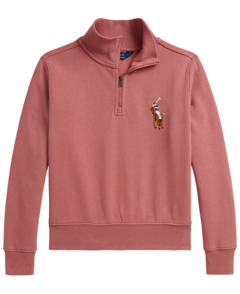 Girls' 7-16 Quarter-Zip Long-Sleeve Sweatshirt