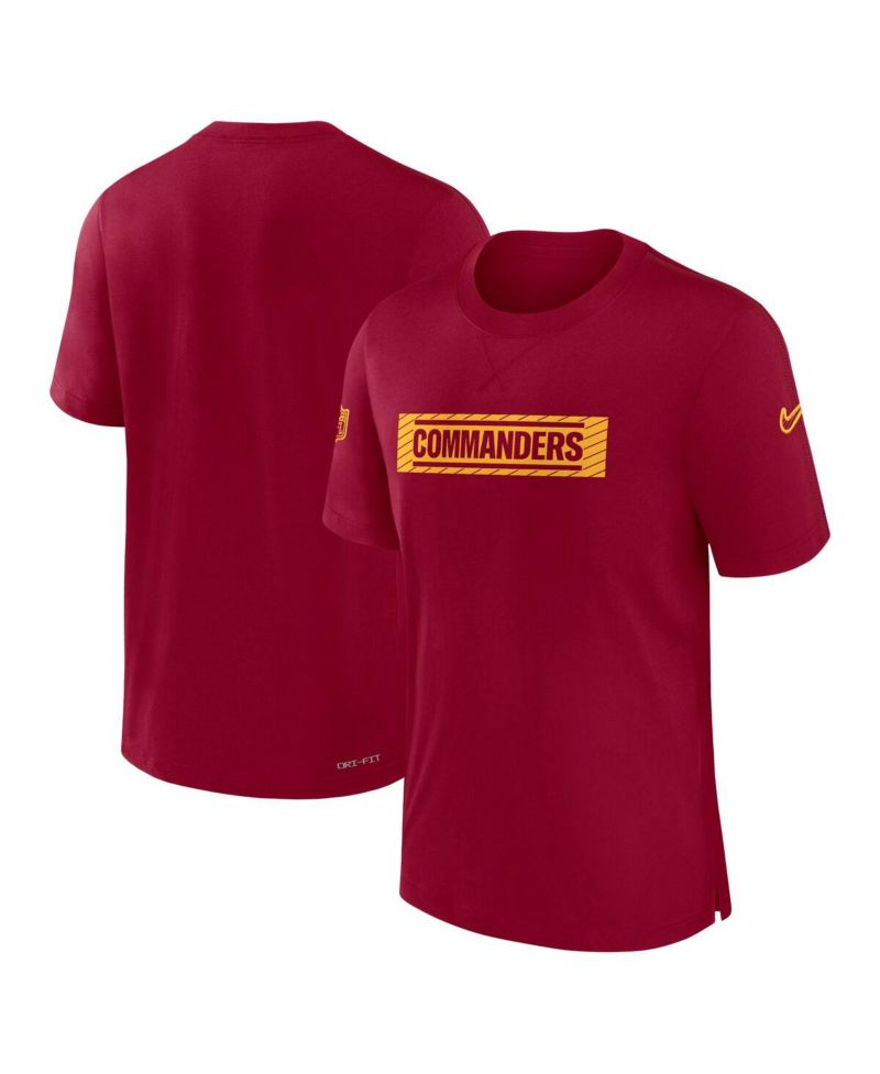 Men's Burgundy Washington Commanders Sideline Player Performance T-Shirt