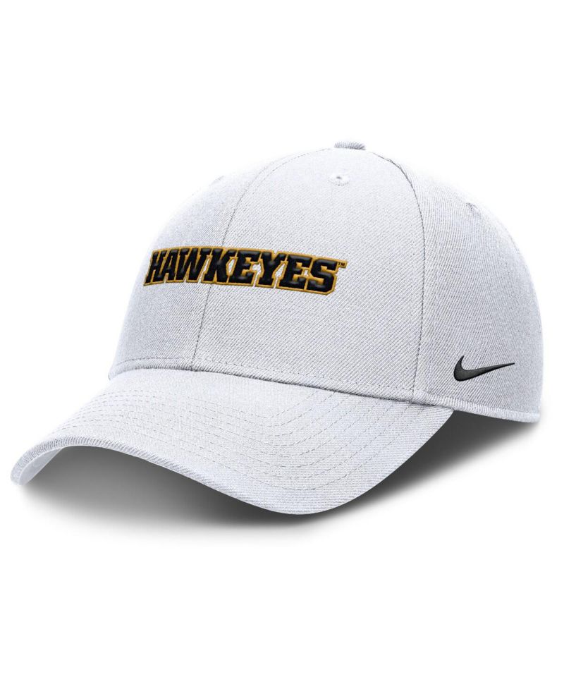 Men's White Iowa Hawkeyes 2025 On-Field Rise Performance Adjustable Hat