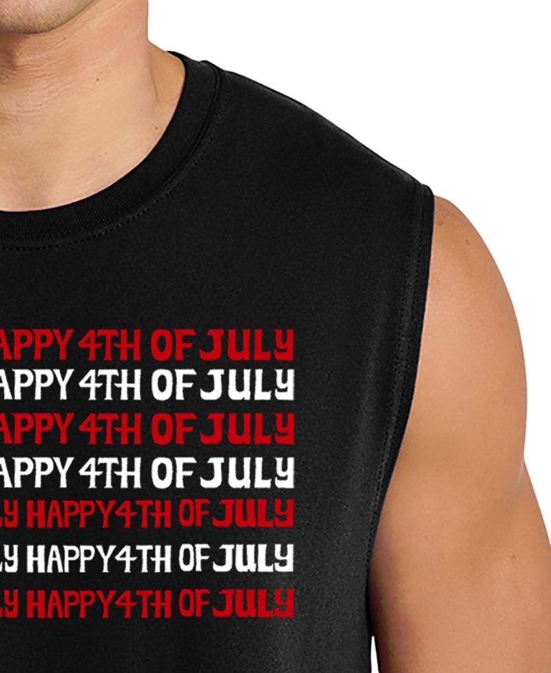 Men's American Flag Word Art Tank Top