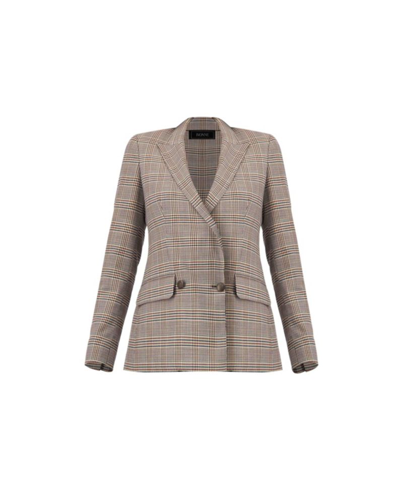 Women's Double-Breasted Prince of Wales Blazer