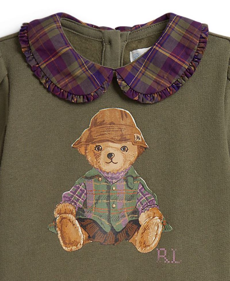 Baby Girls' Polo Bear Fleece Dress with Bloomer, 2-Piece Set