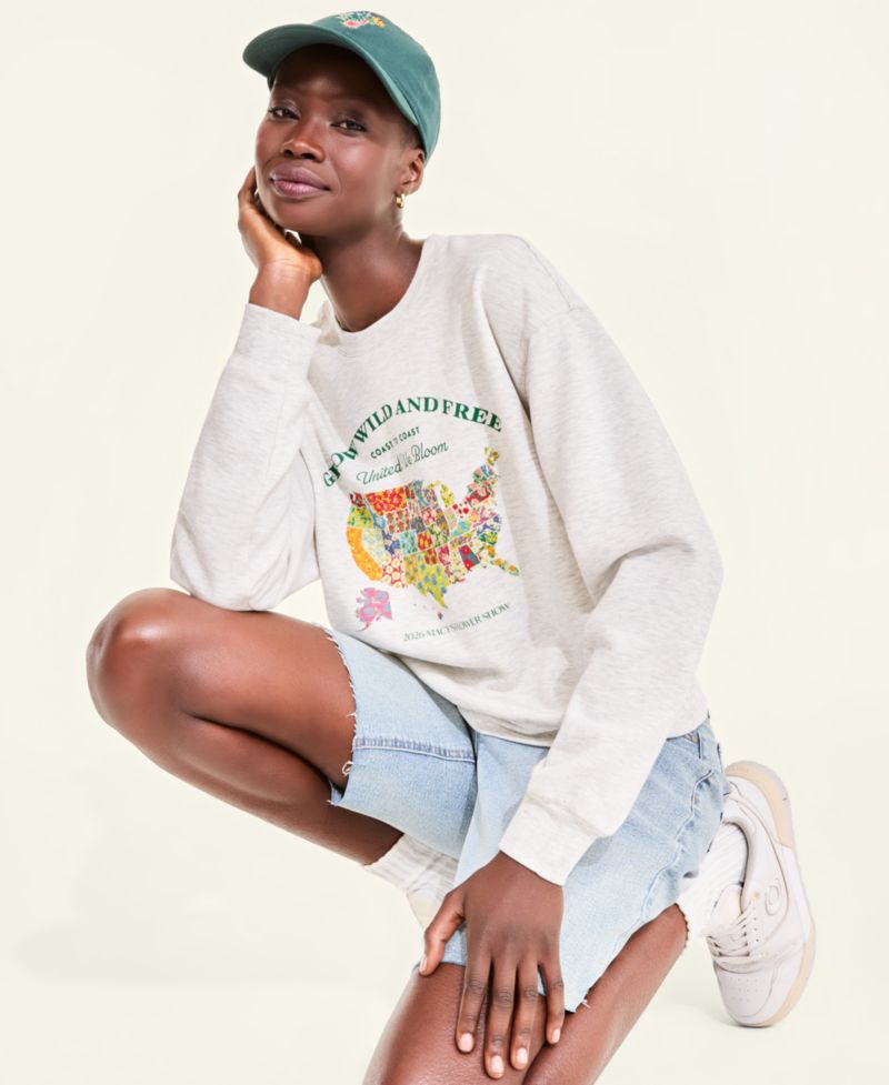 Flower Show Women's U.S. Flower Map Sweatshirt