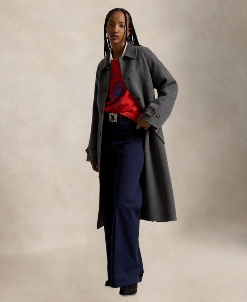 Women's Polo Collar Crewneck Sweatshirt