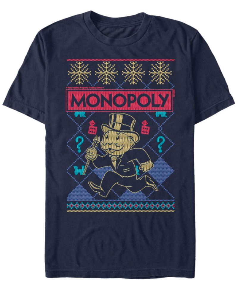 Monopoly Men's Christmas Style Short Sleeve T-Shirt