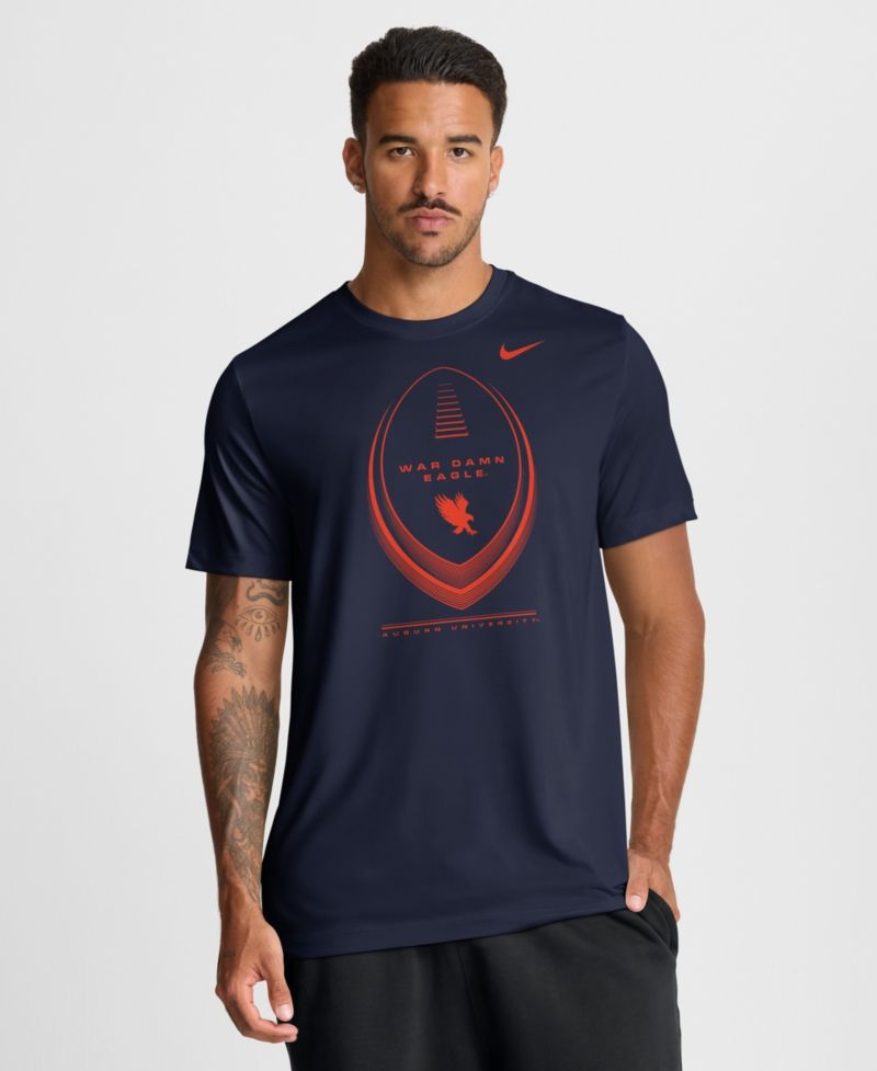 Men's Navy Auburn Tigers Primetime Legend Football Icon Dri-FIT T-Shirt