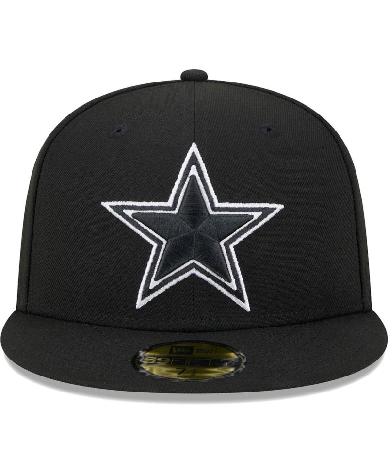 Men's Black Dallas Cowboys Main Patch 59FIFTY Fitted Hat