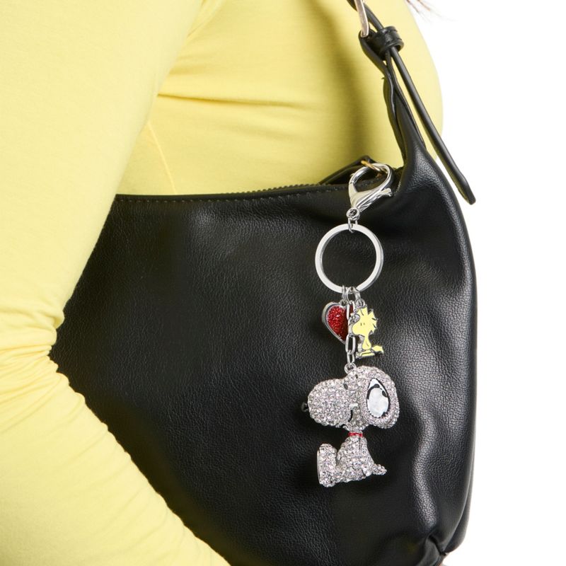 Snoopy Crystal Cluster Pave Bag Charm Keychain – Officially Licensed