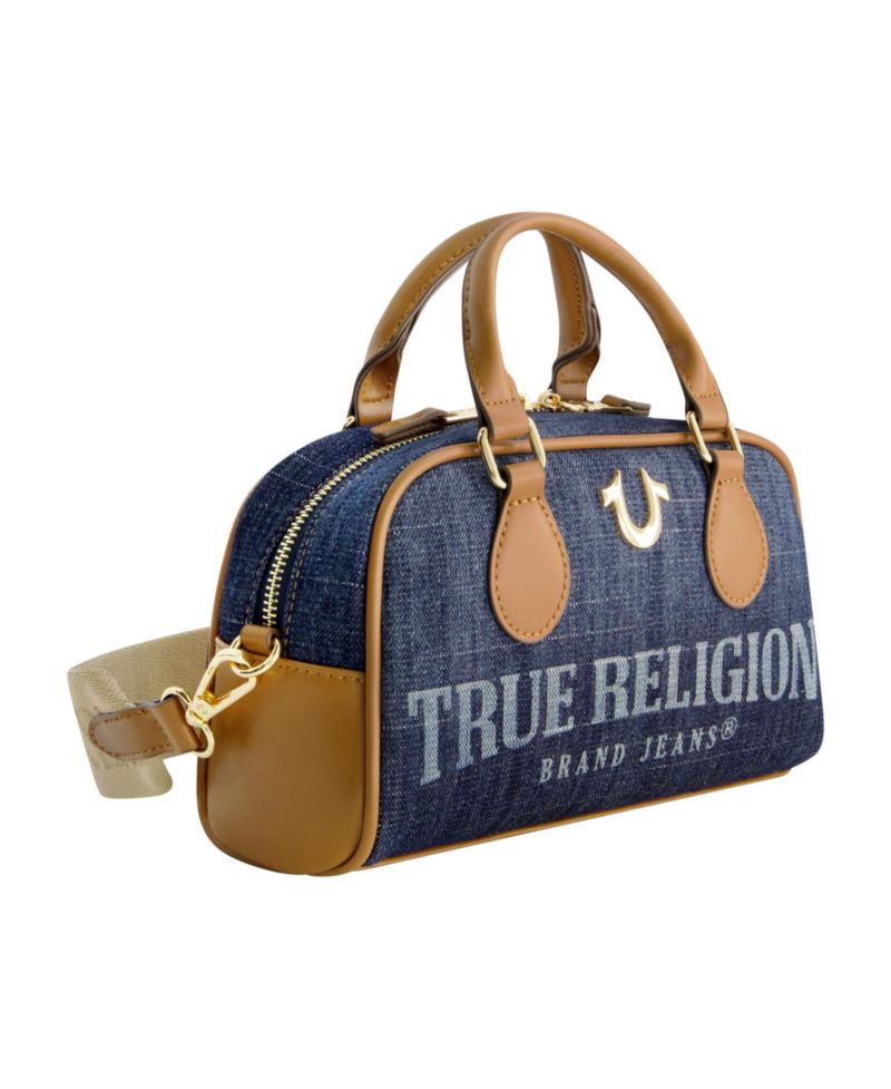 Denim Logo Mini Satchel Crossbody Bag