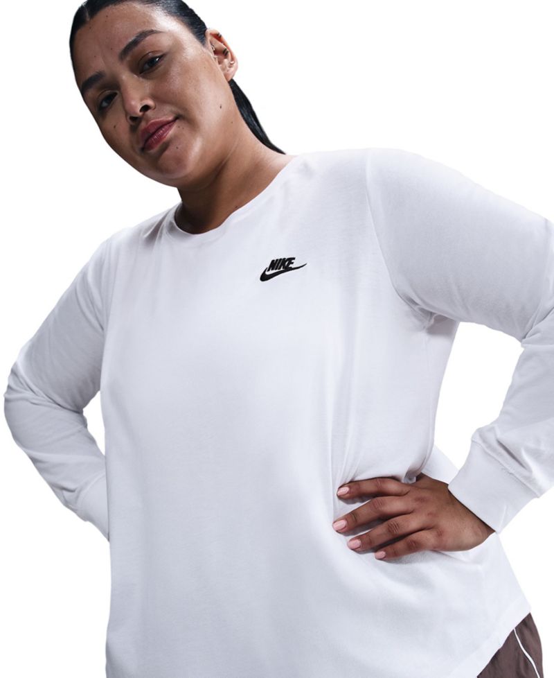 Plus Size Sportswear Club Long-Sleeve T-Shirt