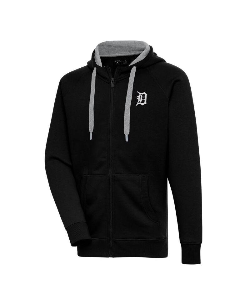 Men's Black Detroit Tigers Metallic Victory Full-Zip Hoodie