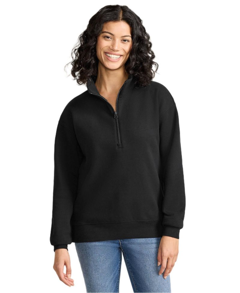 Women's Serious Sweats Relaxed Quarter Zip Pullover Sweatshirt