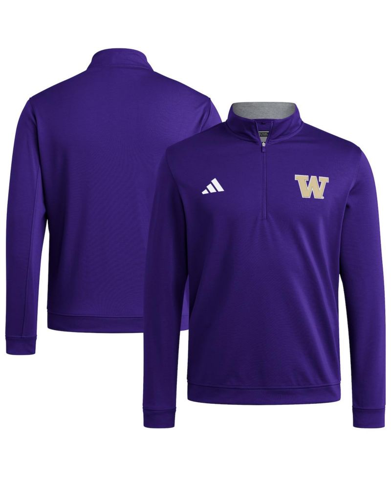 Men's Purple Washington Huskies Elevated Tri-Blend Quarter-Zip Pullover Sweatshirt