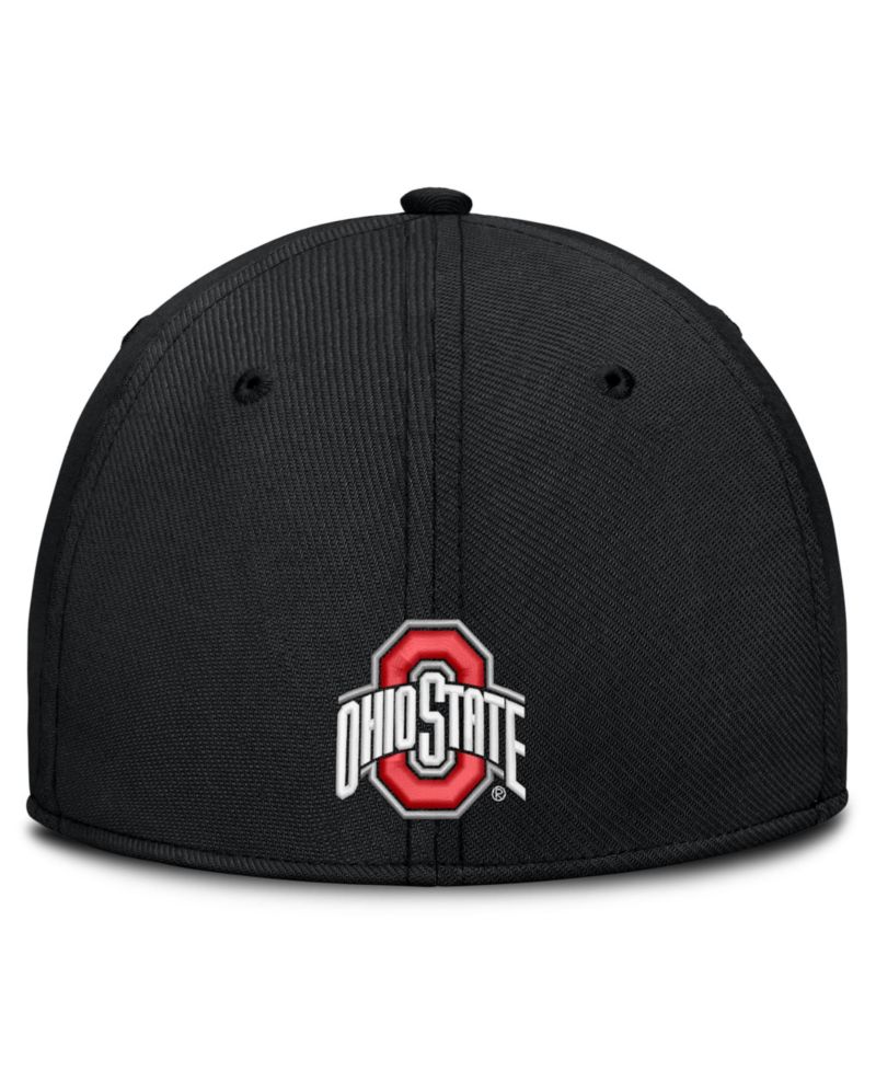 Men's Black Ohio State Buckeyes Game Day Rise Swooshflex Hat