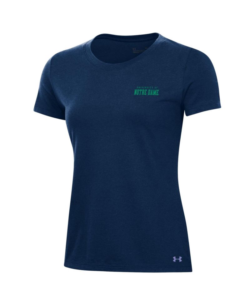 Women's Navy Notre Dame Fighting Irish Performance Cotton T-Shirt