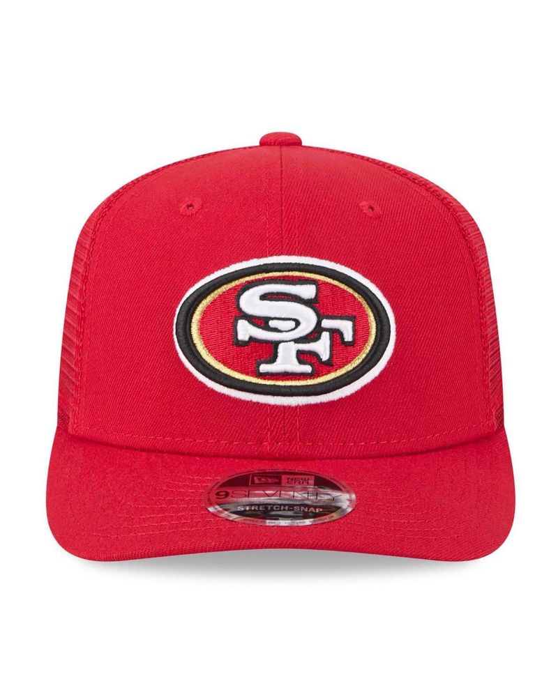 Men's Scarlet San Francisco 49ers 80th Anniversary Side Patch 9SEVENTY Trucker Adjustable Hat
