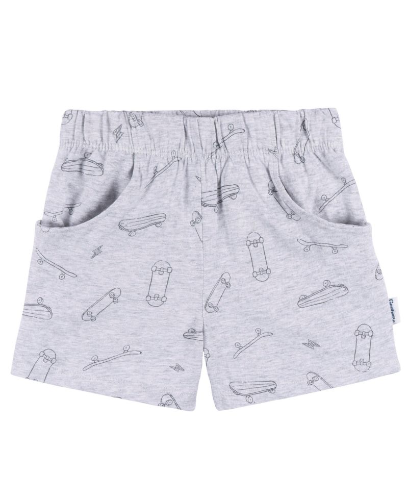 Baby Boys 2-Piece T-Shirt and Shorts Set, Heather Skateboard