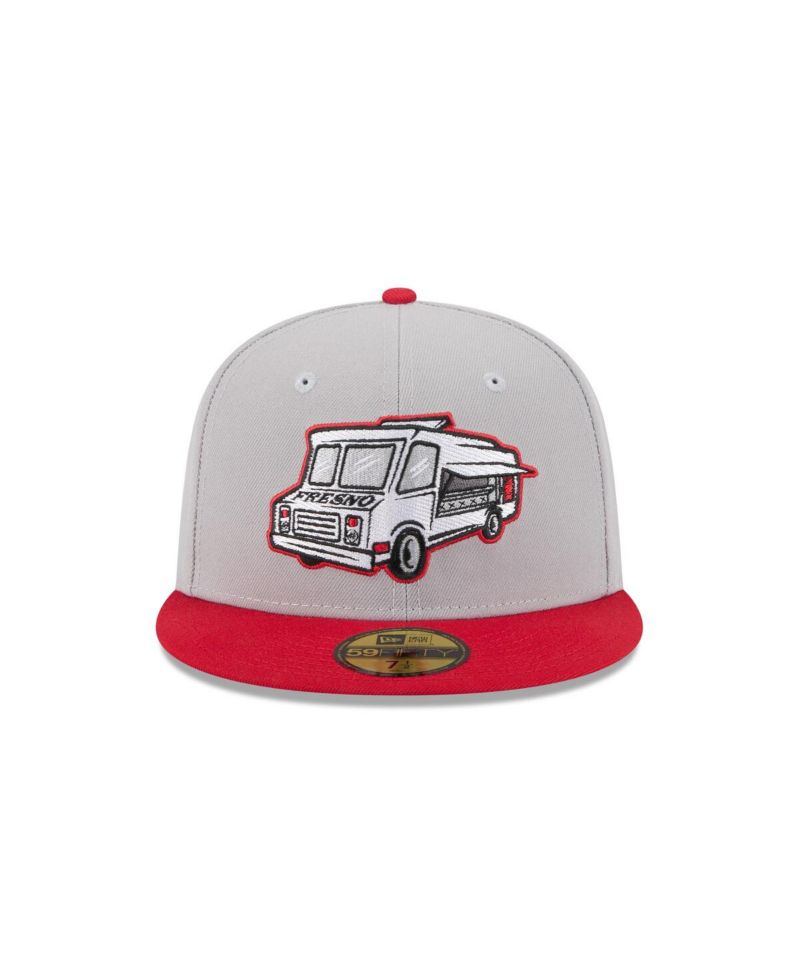 Men's Gray Fresno Grizzlies Theme Nights 59FIFTY Fitted Hat
