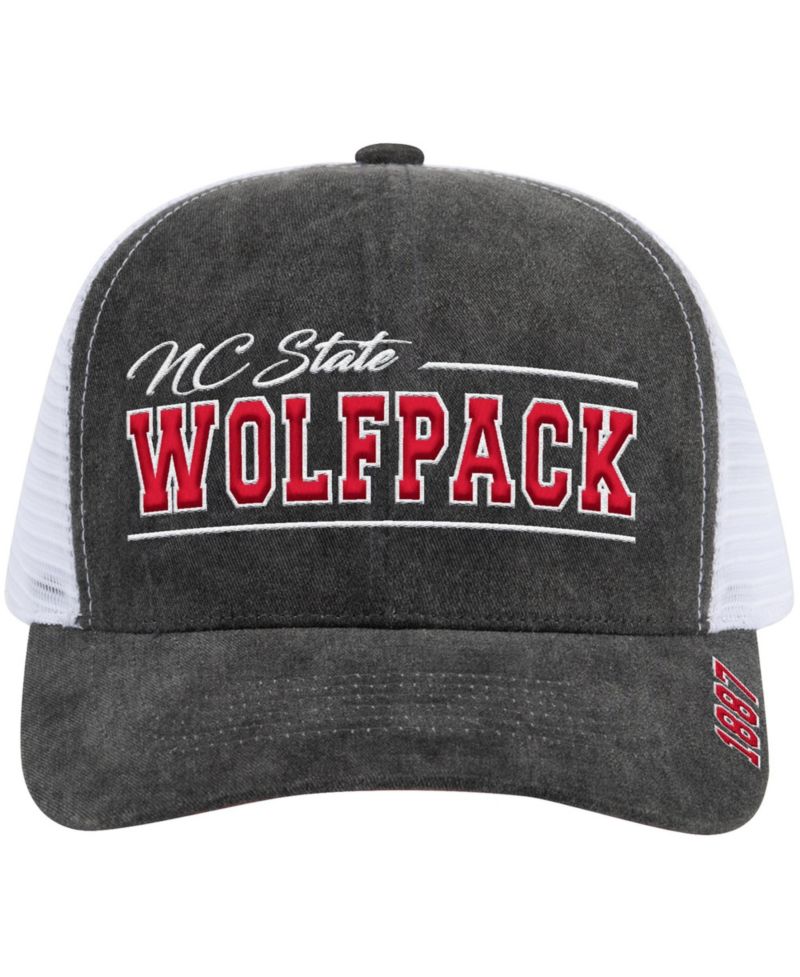 Men's and Women's Gray NC State Wolfpack Billy 2400 Adjustable Trucker Hat