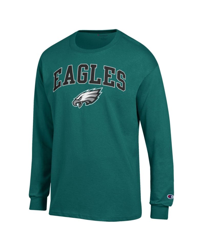 Men's Philadelphia Eagles Arch Over Logo Long-Sleeve Dropped-Shoulder T-Shirt