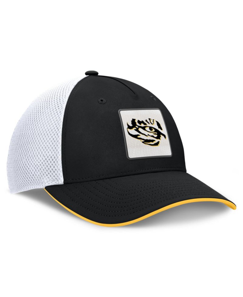 Men's Black LSU Tigers 5-Panel Matter Flex Hat