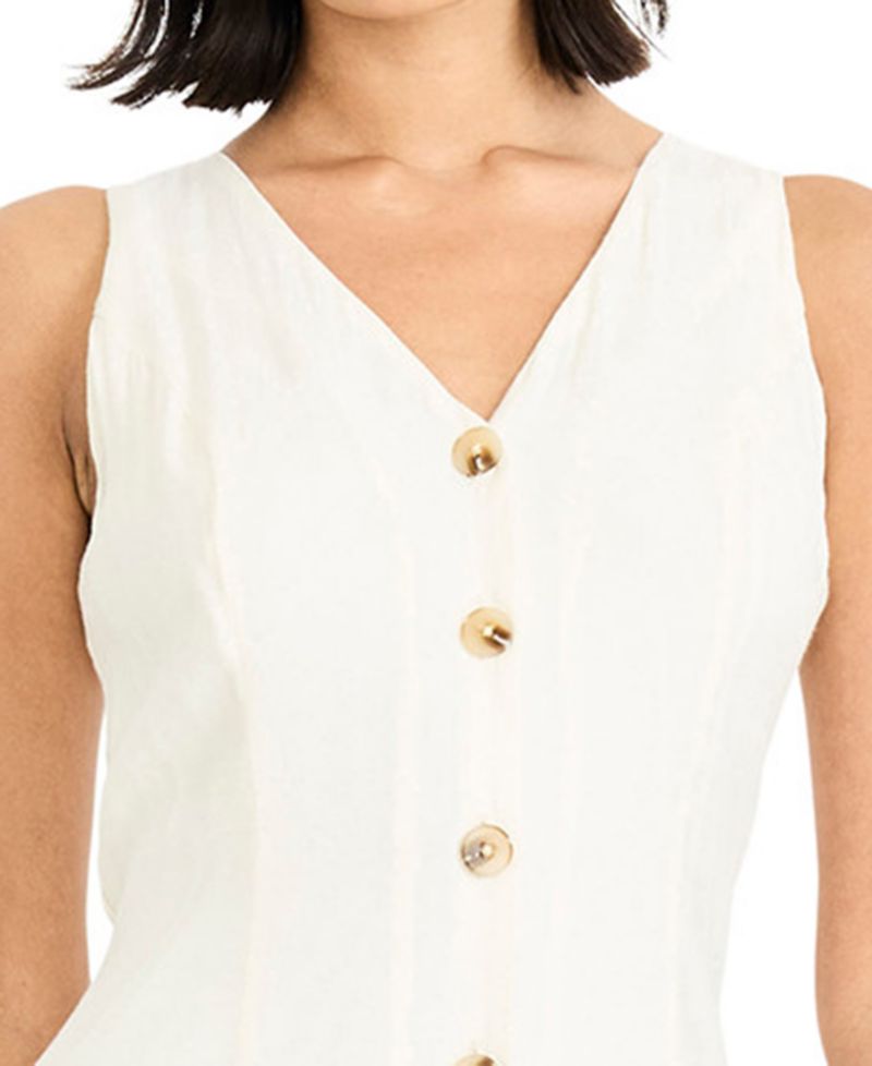 Women's Sleeveless Flare Shirt Dress